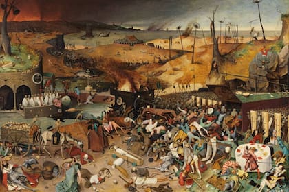 El triunfo de la muerte (1562), del pintor Pieter Brueghel el Viejo, en referencia a la peste negra