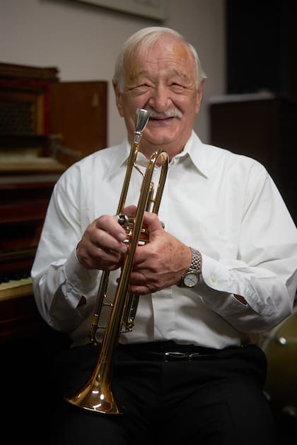 El trompetista Rodolfo Yoia, fundador de la Delta Jazz Band 