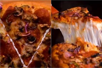 El truco para derretir el queso en las publicidades de las pizzas