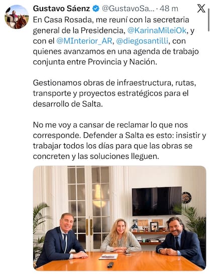 El tuit de Sáenz