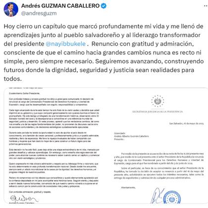 El tuit de Andrés Guzmán Caballero