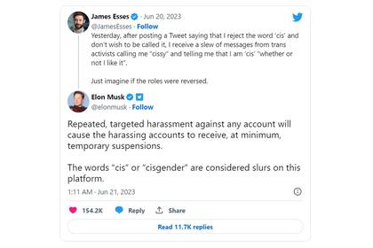 El tuit de Elon Musk en contra del uso de la palabra "cisgénero"