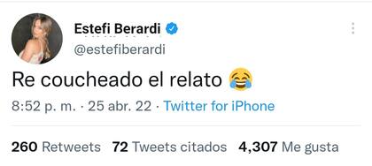 El tuit de Estefi Berardi que desató el enojo de Yanina Latorre