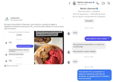 El tuit de la heladería y el pedido de canje de Martín Liberman