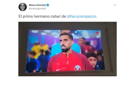 El tuit de Manu Ginóbili sobre el parecido del jugador de Qatar y Campazzo
