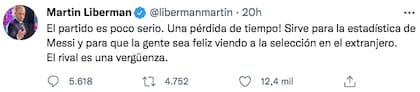 El tuit de Martín Liberman
