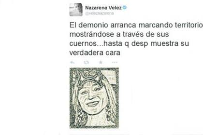 El tuit de Nazarena contra Laura Bruni, la mujer de Marcelo Cosentino