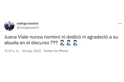 El tuit de Rodrigo Lussich contra Juana Viale