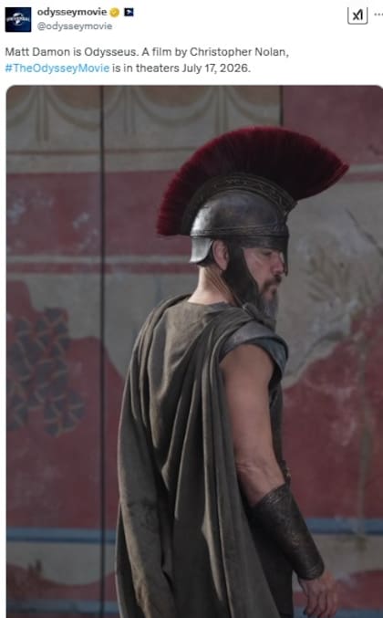 El tuit de Universal Pictures que adelantó cómo lucirá Matt Damon en el nuevo film de Nolan