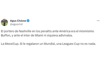 El tuit del periodista mexicano contra Messi