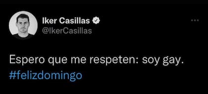 El tuit en la cuenta de Iker Casillas