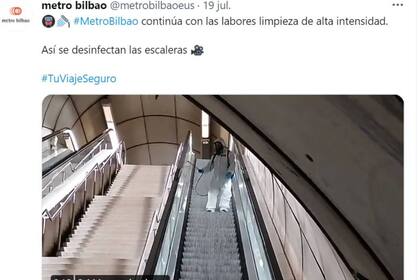 El tuit que subió el Metro de Bilbao el lunes pasado dio que hablar en las redes