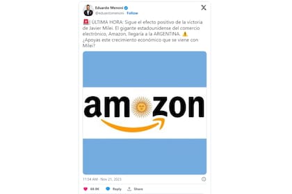 El tuit viral que auguraba la llegada de la tienda de Amazon a la Argentina