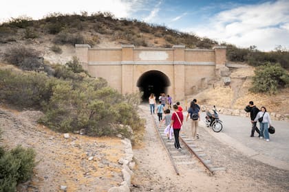El túnel del ex ferrocarril en Gaiman
