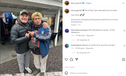 El Turco García compartió una foto junto a Pity Álvarez