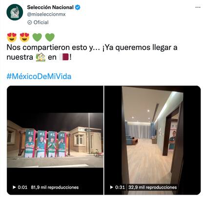 El tweet de la selección de México anytes de llegar a Qatar