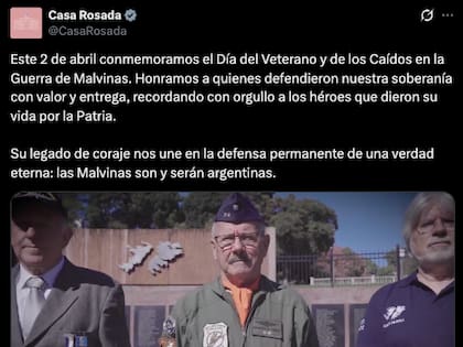 El tweet publicado por Casa Rosada en su cuenta oficial.