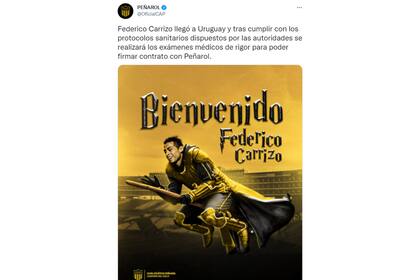 El tweet que compartió la cuenta oficial de Peñarol