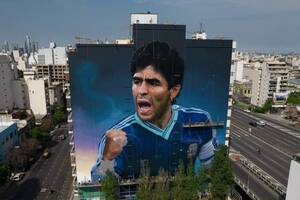 El último gran mural realizado en homenaje a Diego Maradona en la Argentina