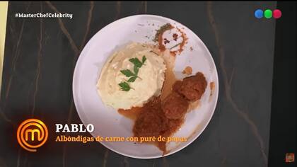 El último plato de Pablo Lescano en la competencia: albóndigas con puré en honor a su madre