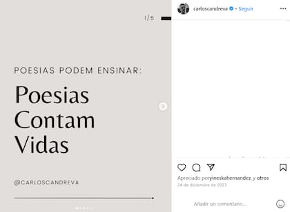 El último posteo de Carlos Candreva en Instagram