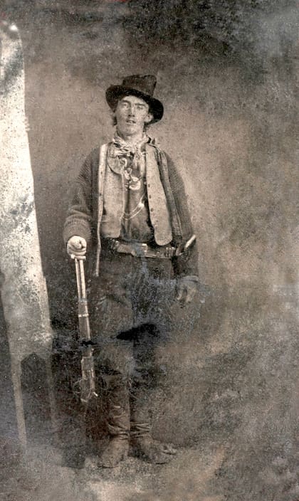 El único retrato autentificado de Billy the Kid que se conserva. Ferrotipo original sin retoques