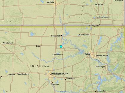 El temblor más fuerte durante las últimas 24 horas en territorio continental estadounidense ocurrió cerca de Oklahoma.