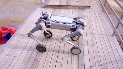 El Unitree B2-W es un robot cuadrúpedo todoterreno capaz de llevar hasta una persona