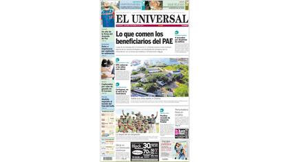 El Universal de Colombia publicó en su tapa el tema del submarino ARA San Juan