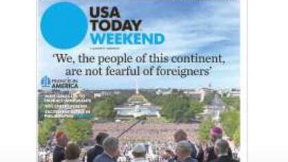 El USA Today centró su primera plana en uno de los ejes centrales del discurso: la inmigración