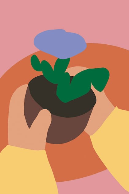 El uso de formas simples y colores plenos caracteriza las obras de Basile