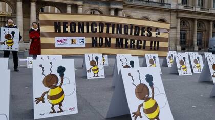 El uso de neonicotinoides sigue generando polémica. Manifestantes en Francia piden que se mantenga la prohibición del uso de estos pesticidas