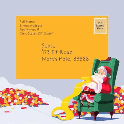 El USPS reveló la dirección de Santa Claus en el Polo Norte (USPS)