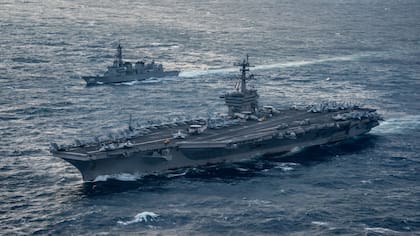 El USS Carl Vinson, un portaaviones nuclear de EE.UU.