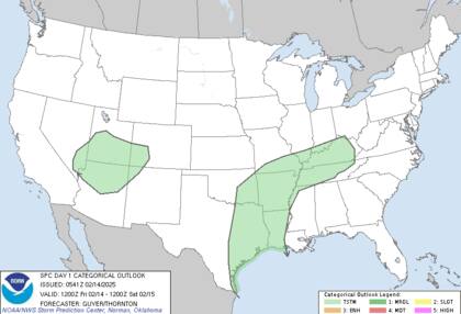 El valle de Ohio, el valle de Tennessee y parte de los Apalaches enfrentarán un alto riesgo de inundaciones