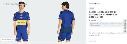 El valor de la nueva camiseta de Boca Juniors es de $169.999