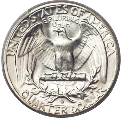 El valor nominal de esta moneda es de tan solo 25 centavos. Sin embargo, en el mercado de subasta su precio supera los miles de dólares