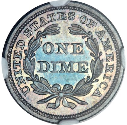 El valor nominal de este ejemplar es de diez centavos