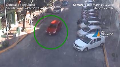 El vehículo conducido por Braian Fillip pocos minutos antes del asesinato en Victoria