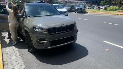 El vehículo en el que se retiró Toviggino, sin patente