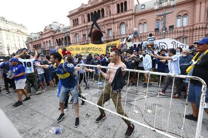 Los incidentes fueron en la entrada de la Casa Rosada