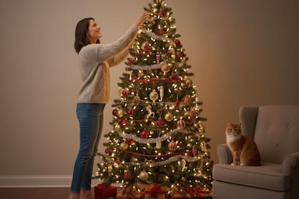 El verde se relaciona con el árbol de Navidad
