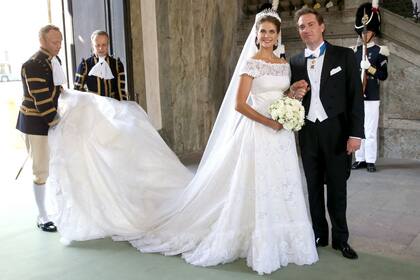 El vestido de Magdalena de Suecia en su casamiento