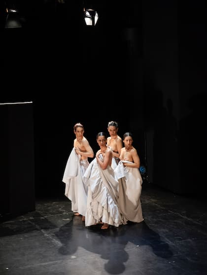 El vestuario (la pollera blanca, la piel) es el elemento central del imaginario y las transformaciones que se dan en "Acto blanco"