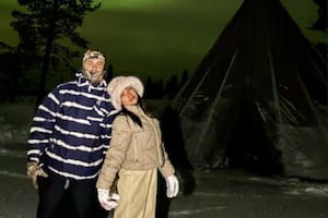 María Becerra y J Rei en Finlandia: auroras boreales, fogatas y temperaturas de -20 grados