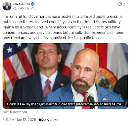 El vicegobernador sostuvo que su experiencia en las Fuerzas Especiales del Ejército de Estados Unidos consolida su liderazgo