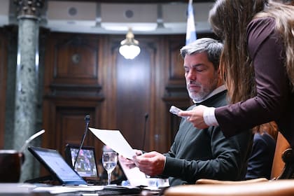 El vicepresidente primero de la Legislatura, Matías López, en el recinto