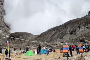El video de la avalancha conmocionó a todos en redes sociales (Captura: @mixedchannel123)