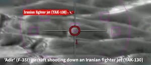 Israel mostró el video del momento en que derribó el avión de combate iraní Yak-130