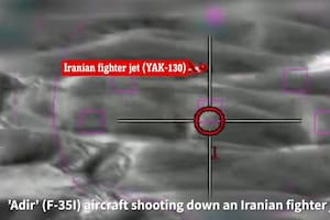 Israel mostró el video del momento en que derribó el avión de combate iraní Yak-130